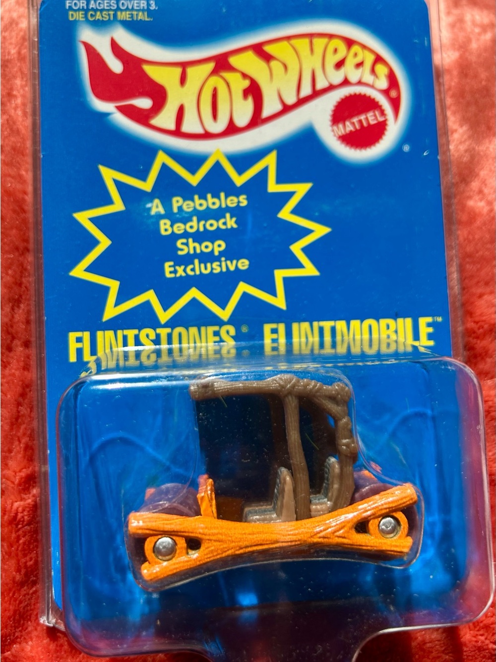 VTG 1994 Hot Wheels Flintstones Flintmobile Color Changing Car.